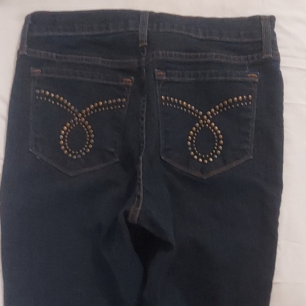 NYDJ Blue Boot Cut Jeans with Decorative Studs